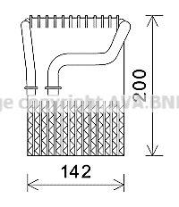 AVA QUALITY COOLING Iztvaikotājs, Gaisa kondicionēšanas sistēma BWV433